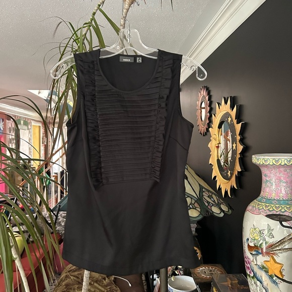 Mexx Black Sleeveless Blouse Size 36/L - Picture 1 of 16